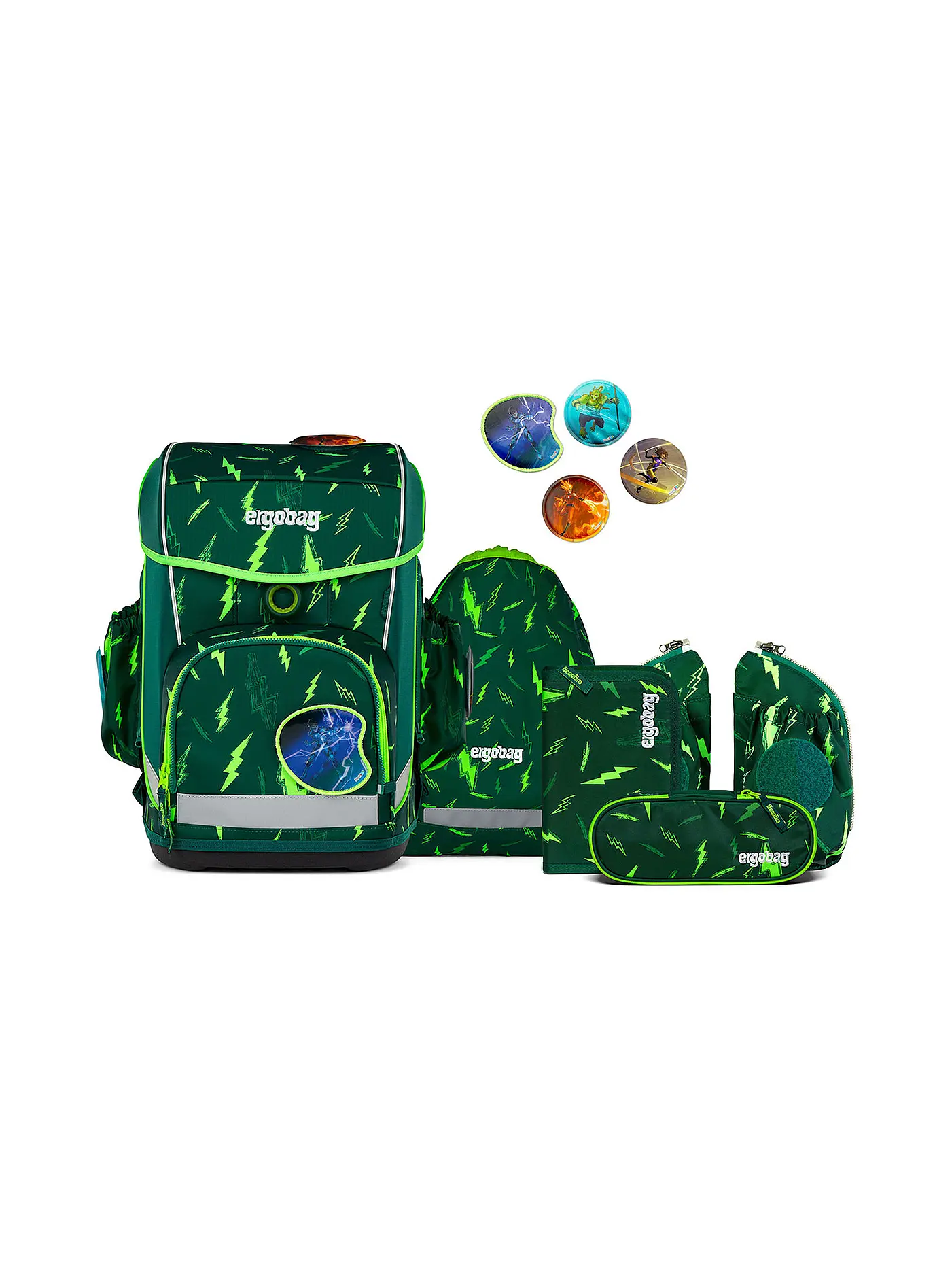 ERGOBAG | Schultaschen Set 6tlg CUBO LIGHT Bärtastisch | 